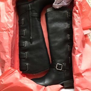 Sole Society Franzie Leather Riding Boot